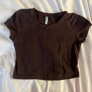 Rosio Dark Brown Women's Crop Top